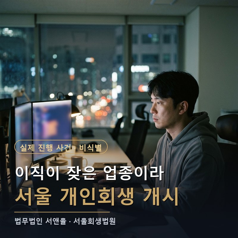 개인회생 중 이직해도 되나|서울 30대 IT 종사자 개시결정 사례 — 이해를 돕기 위한 연출 이미지