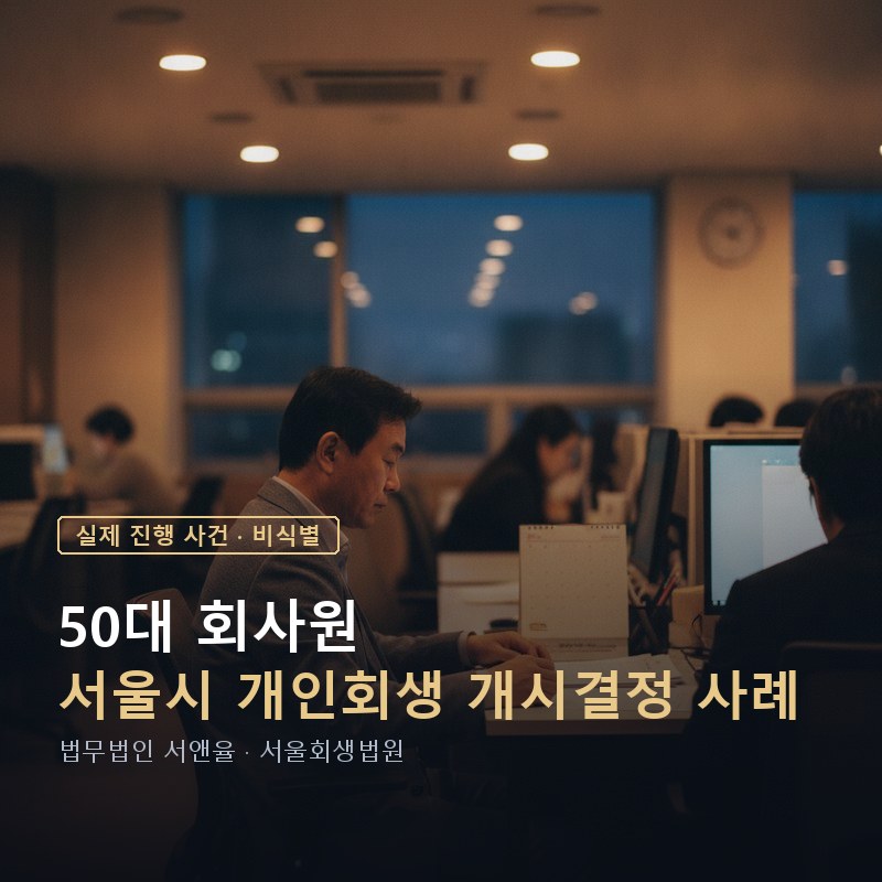 개인회생 보정권고 받는다면 기각된 걸까|서울 50대 개시결정 사례 — 이해를 돕기 위한 연출 이미지